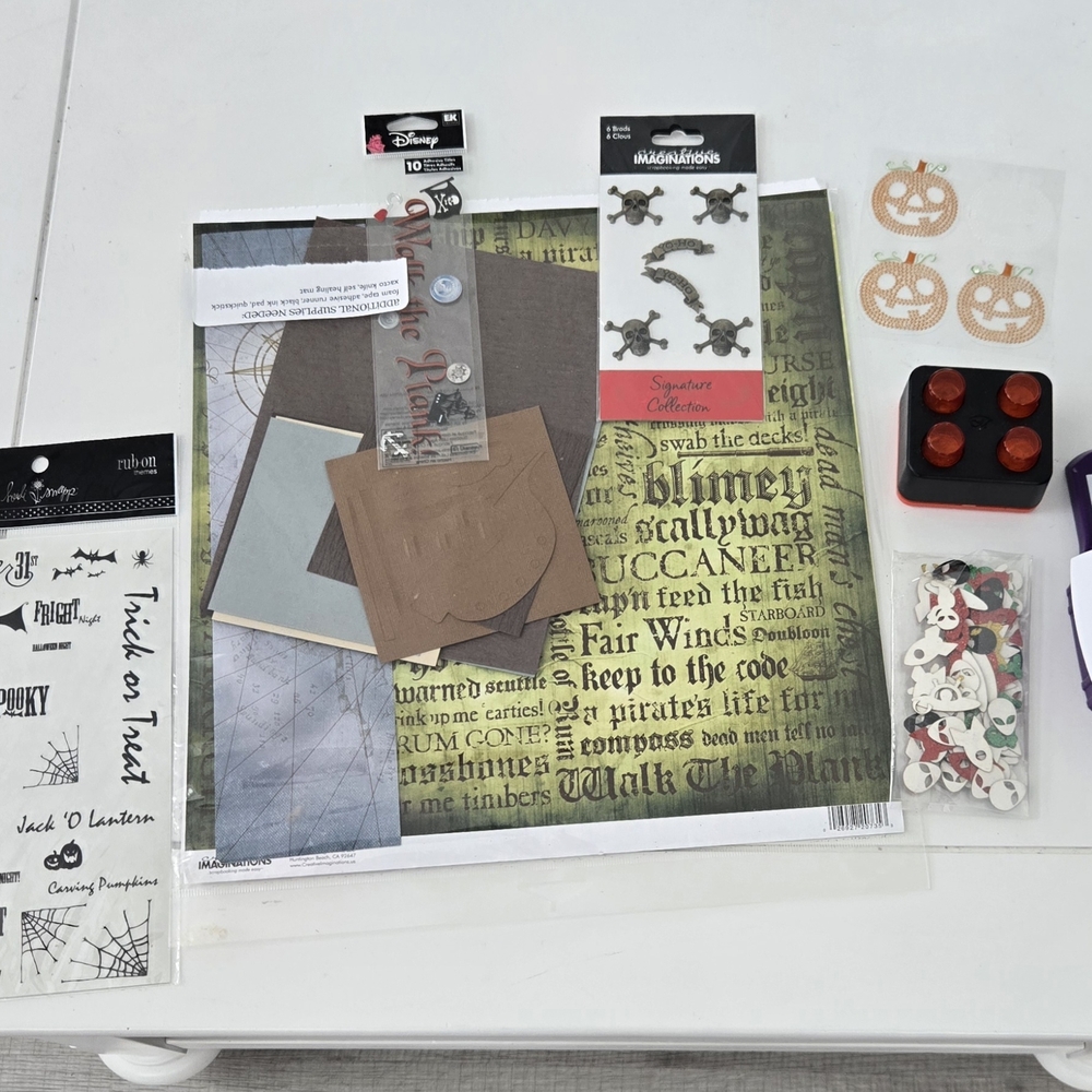 Halloween Crafting Kit with Punches and Embellishments New